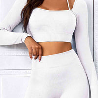 Long Sleeve Cropped Sports Top