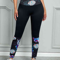 Printed Wide Waistband Active Leggings