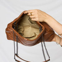 SHOMICO PU Leather Chain Handbag