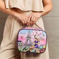 Nicole Lee USA Printed Handbag with Three Pouches
